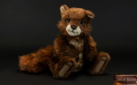 Collectable Charlie Bear - Colonel McNutty Limited to 2000. Brown Colour way, With Suede Paws.