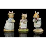 Royal Doulton Animal Figures From the Brambly Hedge Colletcion ( 3 ) In Total. Comprises 1/ Mrs