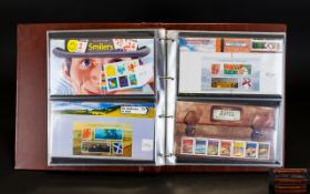 Five Royal Mail Presentation Pack Albums full with dates from 1987 to 2007. includes several mini