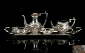 Elizabeth II ( 5 ) Piece Miniature Silver Tea and Coffee Service.