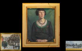 Felicity Grace Bush RCA (British 1913 - 1991) Original Oil On Canvas With Portrait To Verso Born