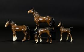 Beswick Foal Figures ( 3 ) In Total + ( 1 ) Small Horse Figure. Comprises 1/ Arab Foal.