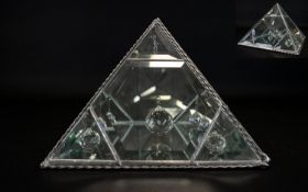 Waterford Crystal Handmade Decorative Glass Prism Pyramid Unusual leaded and bevelled glass