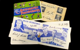 The Champion Album of Famous Footballers with printed autographed from the 1930's. Together With 1