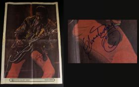 Chuck Berry Wonderful Autograph On Poster