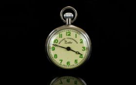 Austrian Art Deco - Duke Railway Timekeeper Pocket Watch, with Luminous Markers, Steel Snap Back,