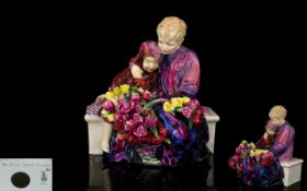 Royal Doulton Early Figure Group - The Flower Sellers Children HN1342. Designer L. Harradine.