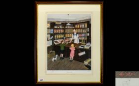 Tom Dodson 1910 - 1991 Ltd and Numbered Edition Colour Print. Titled ' Saturday Penny ' This Is