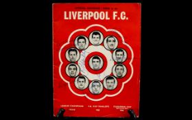 Liverpool Football Autographs on Original 1965 Booklet ( 6 ) Includes Ron Yeats, Hunt, Shankly + 3.