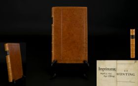 Gentleman's Recreation ( In 4 Parts ) Leather Bound Book - Hunting, Hawking, Fowling, Fishing by