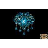 A Vintage Czech Crystal Set Raindrop Statement Brooch By Lilien Wonderful multi-crystal brooch