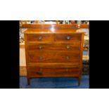 Edwardian Mahogany Chest of Drawers with inlaid cross banding. With original handles. Clean good