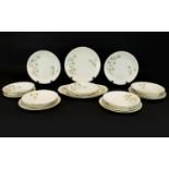 British Anchor Part Dinner Set (19 pieces in total) Comprising of Dinner Plates, Side Plates,