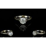 18ct Gold Single Stone Diamond Set Ring,