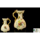 Royal Worcester - Large Hand Painted Flo