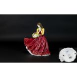 Royal Doulton Pretty Ladies Hand Painted Porcelain Figurine ' Charlotte ' Red Colour way. HN5382.