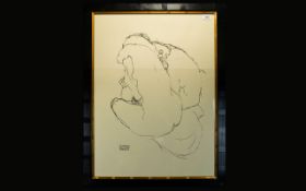 Gustav Klimt Framed Print On Woven Paper.