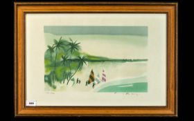 Thomas Kruger 1918 - 1984 Signed and Numbered By The Artist, Ltd Edition Lithograph - Titled ' Sails