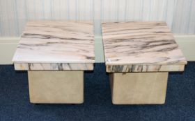 Four Marble Topped Occasional Tables/ Modular Coffee Table Four low,