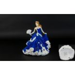 The English Ladies Co Hand Painted Porcelain Figurine ' Midnight Romance ' Modelled by Valerie