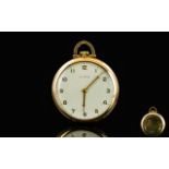 Cyma - Swiss Made Wonderful Quality Art Deco Period Mechanical 9ct Gold Slim - Keyless Open Faced