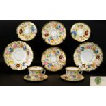 Hammersley - Superb Quality Hand Painted Queen Anne Pattern with Heavy Acid Gold Borders -