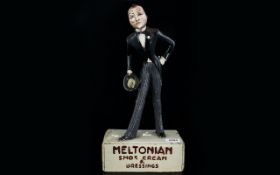 A 1930's Advertising Display Piece For Meltonian Shoe Cream & Dressings. Composition plaster