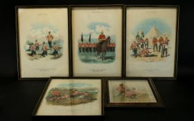 Set of ( 4 ) Military Types Signed R. Simkin Prints.