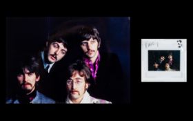 Beatles Photography Interest Rare Original Colour Outtake Transparency By Jean Marie Perrier From