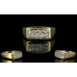 Gentleman's Nice Quality 18ct Gold Diamond Set Dress Ring,