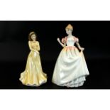 Royal Doulton Hand Painted Porcelain Figurines ( 2 ) In Total.