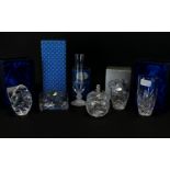 Collection of Good Quality Glassware Items. Includes 1/ Bohemia Crystal Small Vase.