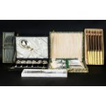 Five Boxed Sets Of Silver Plated Flatware