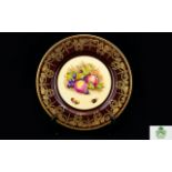 Aynsley - Superb Hand Painted and Signed Fine Bone China Cabinet Plate.