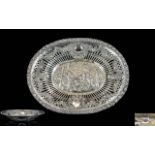 Austrian - Very Fine Quality Mid 19th Century Solid Silver Dish of Good Proportions.