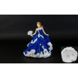 The English Ladies Co Hand Painted Porcelain Figure - Ladies of The Year Series ' Midnight Romance