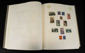 Black International Spring Back Stamp Album full of World Stamps. France Especially Google.