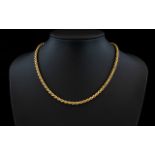 Unisex 9ct Gold Rope Twist Chain / Necklace. Fully Hallmarked for 9ct. As New Condition. c.1980's.