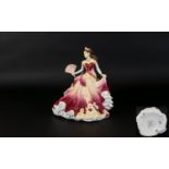The English Ladies Co Hand Painted Porcelain Figurine ' Sunset Romance ' Modelled by Valerie Annand,