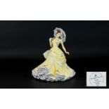 English Ladies Co Hand Painted Porcelain Figurine ' Valerie ' English Master Painter D. Smith.