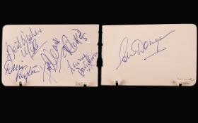 Dave Clark Autographs. 5 Autographs on one page. Obtained in Blackpool in 1963.