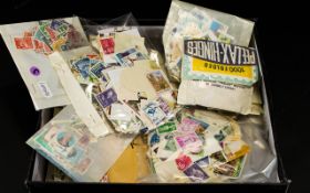 A Large Shoebox Full Of Stamps From Around the World. Many sorted into countries.