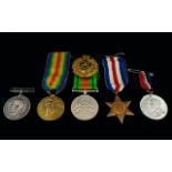 A Mixed Collection Of Military Medals To include Victory medal,