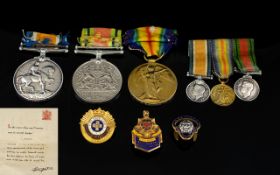 A Collection Of Military Medals To include WWI War medal and Victory medal,