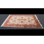A Very Large Woven Silk Carpet Large Zeigler carpet,