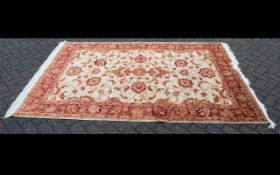 A Very Large Woven Silk Carpet Large Zeigler carpet,