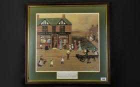 Helen Bradley 1900 - 1979 Ltd Edition Colour Lithograph / Print - Titled ' Friday Afternoon ' at