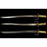 M1866 French Saber Bayonet With Scabbard. Dated Four 1873 Length 28 Inches.