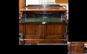 An Adapted 19th Century Secretaire Of square form with fitted top drawer above panelled doors with