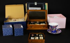 Large Box of Misc Collectables, Includes Small Collection of Royal Commemorative Stamps,